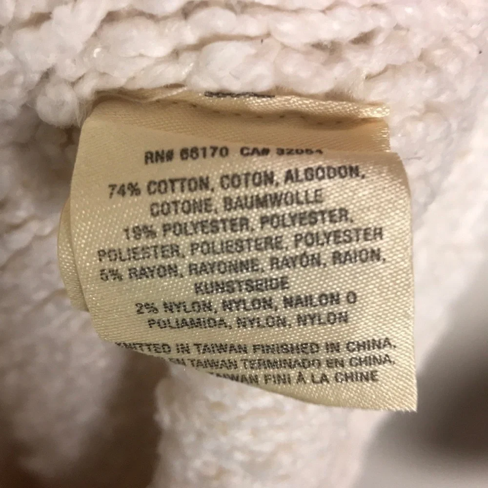 Moth Anthropologie Juliette Cream Popcorn Sweater